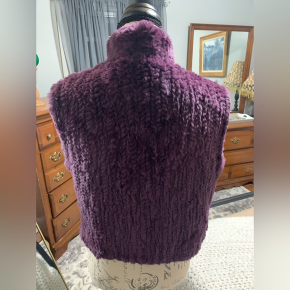 CALYPSO Christiane Celle 100% rabbit fur vest size Medium - Picture 6 of 16